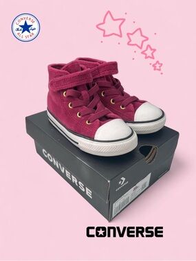 Converse Kids High-Top Sneakers in Burgundy